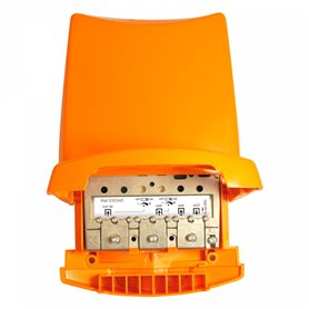 Amplificador de mastil 3 entradas: UHF (canal)-UHF-VHFmix Televes 535340 Nanokom (un canal UHF)