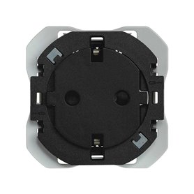 Base de enchufe clean Simon 20000434-098 2p+TT 16A Simon 270 Negro Mate 2 modulos