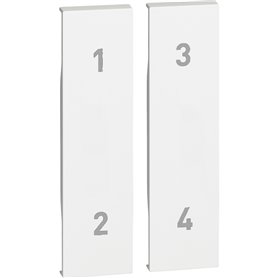 Tecla doble Bticino KW37M2 serie Living Now with Netatmo color Blanco
