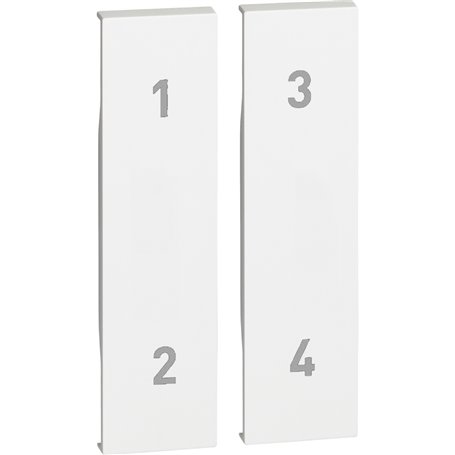 Tecla doble Bticino KW37M2 serie Living Now with Netatmo color Blanco