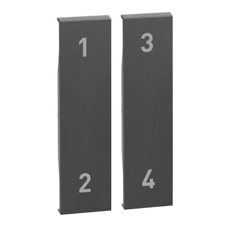 Tecla doble Bticino KG37M2 serie Living Now with Netatmo color Dark