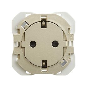 Base de enchufe clean Simon 20000434-094 2p+TT 16A Simon 270 Cava 2 modulos