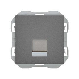 Tapa con 1 conector RJ45 Cat6 Simon 20000187-096 Simon 270 Titanio 2 modulos
