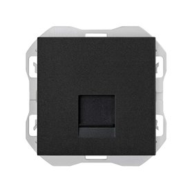 Tapa con 1 conector RJ45 Cat6 Simon 20000187-098 Simon 270 Negro Mate 2 modulos
