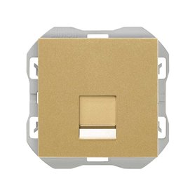 Tapa con 1 conector RJ45 Cat6 Simon 20000187-095 Simon 270 Oro 2 modulos