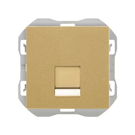 Tapa con 1 conector RJ45 Cat6 Simon 20000187-095 Simon 270 Oro 2 modulos