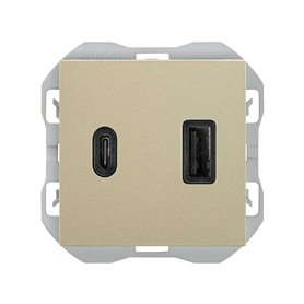 Cargador USB doble Tipo A+C 3,1A Simon 20000296-094 Simon 270 Cava 2 modulos