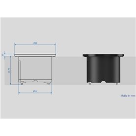 Unidad 1 Base de enchufe Bachmann PIX 926.000 Negro y Blanco