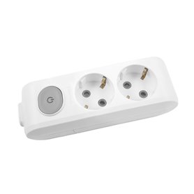 Base multiple X-tendia 2 tomas 2P+TT 16A Panasonic Viko WLTA0420-2WH Blanco