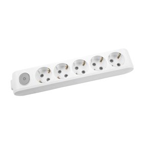 Base multiple X-tendia 5 tomas 2P+TT 16A Panasonic Viko WLTA0450-2WH Blanco