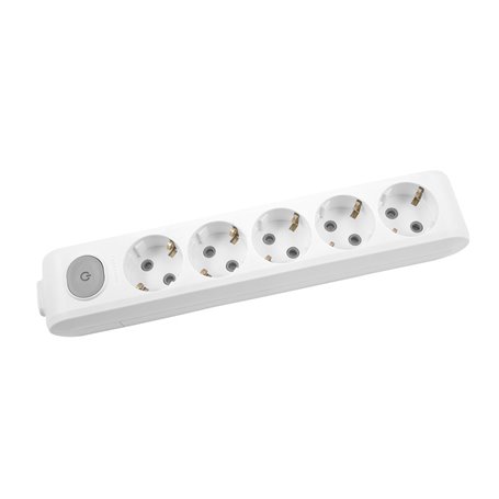 Base multiple X-tendia 5 tomas 2P+TT 16A Panasonic Viko WLTA0450-2WH Blanco