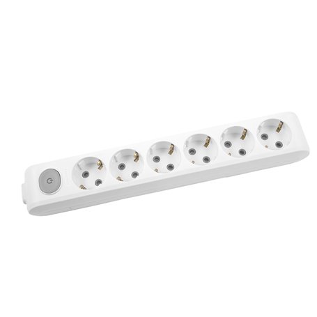 Base multiple X-tendia 6 tomas 2P+TT 16A Panasonic Viko WLTA0460-2WH Blanco