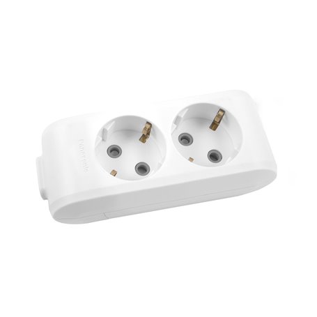 Base multiple X-tendia 2 tomas 2P+TT 16A Panasonic Viko WLTB0420-2WH Blanco