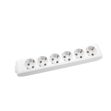 Base multiple X-tendia 6 tomas 2P+TT 16A Panasonic Viko WLTB0460-2WH Blanco