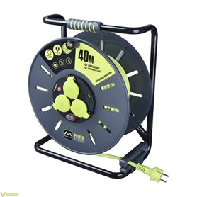 Enrollacable abierto Masterplug Luceco OXLE4016253IP-PX 3 tomas 16A IP44 40Mt