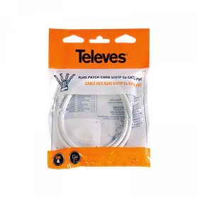 Latiguillo de red RJ45 UTP cat6 TELEVES 209003 2mt