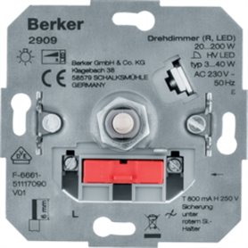 Regulador para Led Rotativo Berker by Hager 2909