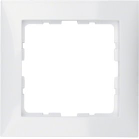 Marco 1 elemento Berker By Hager S1 10118989 Blanco Brillo