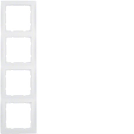 Marco 4 elementos Berker By Hager S1 10149909 Blanco Mate