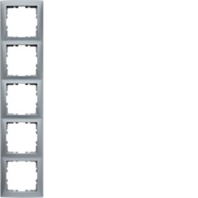 Marco 5 elementos Berker By Hager S1 10159939 Aluminio
