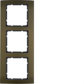 Marco 3 elementos Berker By Hager B3 10133001 Marron/Antracita