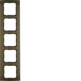 Marco 5 elementos Berker By Hager B3 10153001 Marron/Antracita