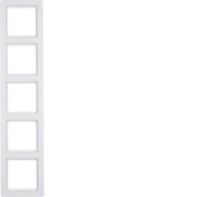 Marco 5 elementos Berker By Hager Q1 10156089 Blanco Mate