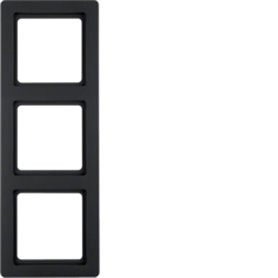 Marco 3 elementos Berker By Hager Q1 10136086 Antracita