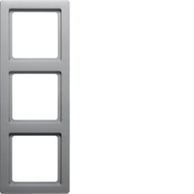 Marco 3 elementos Berker By Hager Q1 10136084 Aluminio