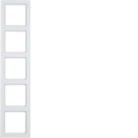 Marco 5 elementos Berker By Hager Q3 1015099 Blanco Mate