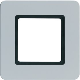 Marco 1 elemento iluminado Hager By Berker Q7 10116104 Aluminio