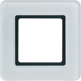 Marco 1 elemento iluminado Hager By Berker Q7 10116179 Cristal Blanco