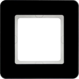 Marco 1 elemento Hager By Berker Q7 10116076 Cristal Negro