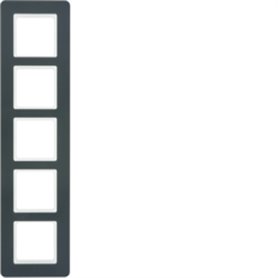 Marco 5 elementos Hager By Berker Q7 10156186 Antracita