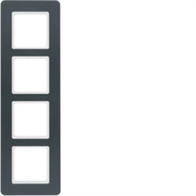 Marco 4 elementos Hager By Berker Q7 10146186 Antracita