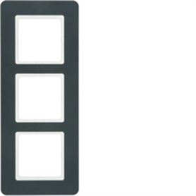 Marco 3 elementos Hager By Berker Q7 10136186 Antracita