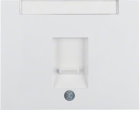 Tapa para soporte de datos sencilla Hager by Berker 11707009 Blanco Brillo
