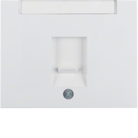 Tapa para soporte de datos sencilla Hager by Berker 11707009 Blanco Brillo