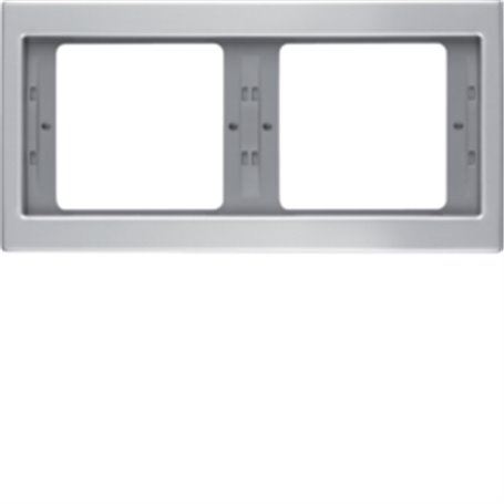 Marco 2 elementos Hager By Berker K5 13637003 Aluminio