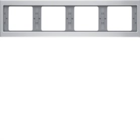 Marco 4 elementos Hager By Berker K5 13837003 Aluminio