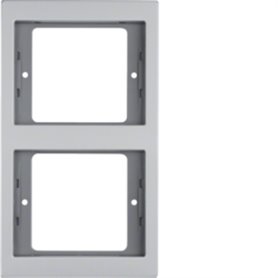 Marco 2 elementos Hager By Berker K5 13237003 Aluminio