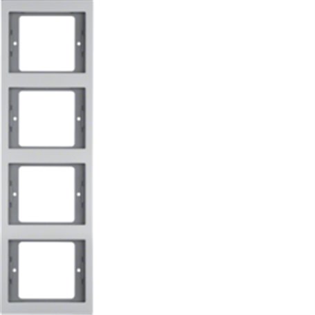 Marco 4 elementos Hager By Berker K5 13437003 Aluminio