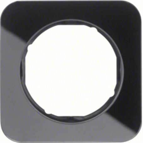 Marco 1 elemento Berker By Hager 10112116 serie R1 Cristal Negro
