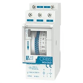 Interruptor Horario analogico ORBIS INCA DUO OB330132 Sin reserva