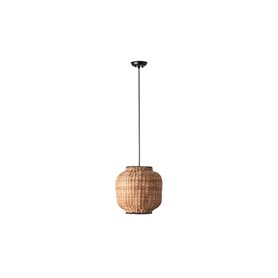 Lampara colgante Faro Barcelona Tupai 65134-77 Negro/Ratan