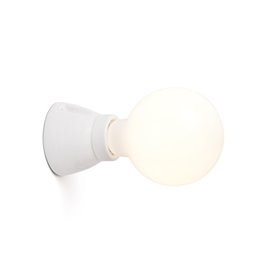Lampara Aplique Ceramica Faro Barcelona Kera 62300 Blanco Brillo