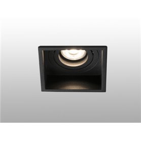 Empotrable cuadrado orientable de techo Faro Barcelona HYDE 40121 negro