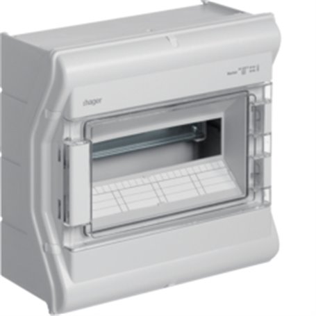 Caja hager 10 modulos estanca IP65 modelo Vector VE110SN UV resistant