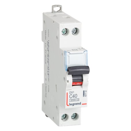 Interruptor Automatico DPN DX3 1+N 40A Legrand 407732 1 modulo