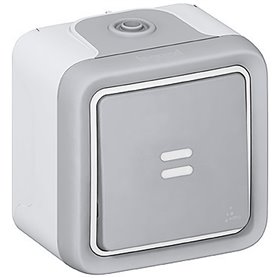 Conmutador luminoso estanco superficie Legrand Plexo 069713 IP55